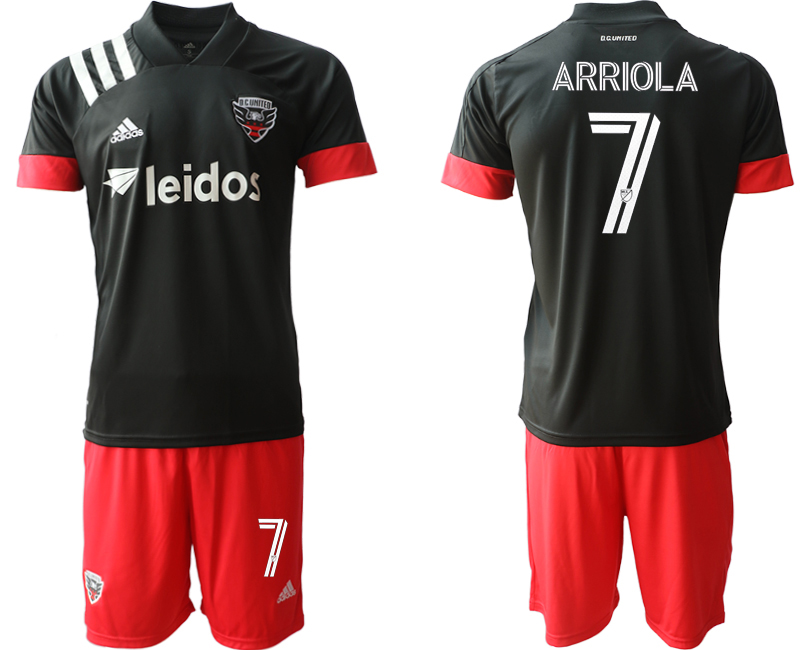 Men 2020-2021 club Washington DC Union home #7 black Soccer Jerseys